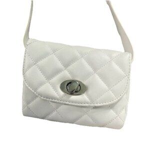 Vero Moda Belt Bag White Faux Leather Quilted Fanny Pack